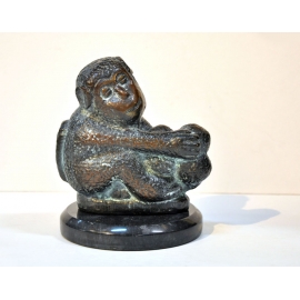 銅雕頑皮猴子雕塑擺飾  (y14886銅雕系列 銅雕動物)